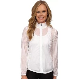 Brooks Running Women's LSD Jacket for Wind & Rain - WHITE - MEDIUM - MSRP $100