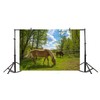 AOFOTO 7x5ft Horses in Paddock Backdrop Equestrian Rural Turkey Farm