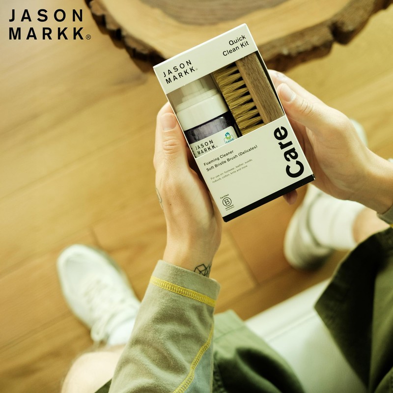 Jason Markk Quick Clean Kit, Shoe Cleaner, 2-Piece Set, Ready-To-Use