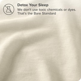 Bare Home King/California King Duvet Cover - 100% Linen - Breathable and Durable - Duvet Cover with Pillow Shams (King/Cal King, Natural)