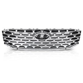PIT66 Front Upper Grille Assembly Chrome Compatible with Hyundai Santa Fe 2021 2022
