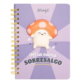 Mr. Wonderful A5 3D Squishy Notebook - 160 White Pages + 1 Sticker Sheet