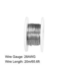 sourcing map 0.3mm 28AWG Heating Resistor Wire Wrapping Nichrome Resistance Wires for Heating Elements 65.6ft