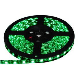 24V Waterproof LED Tape Light 5 Meters 3 Tips (Green / Black Base)