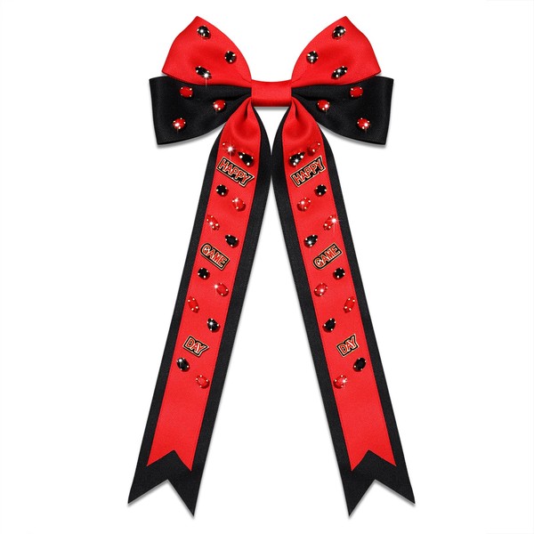 NLCAC Football Hair Bows Happy Game Day Bows for Women