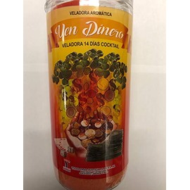 Money Drawing (Ven Dinero) 14 Day Prepared Scented Candle in Glass