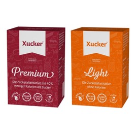 Xucker - Xylit Premium Sticks (200 g) und Erythrit Light Sticks (250 g) 2er Mix