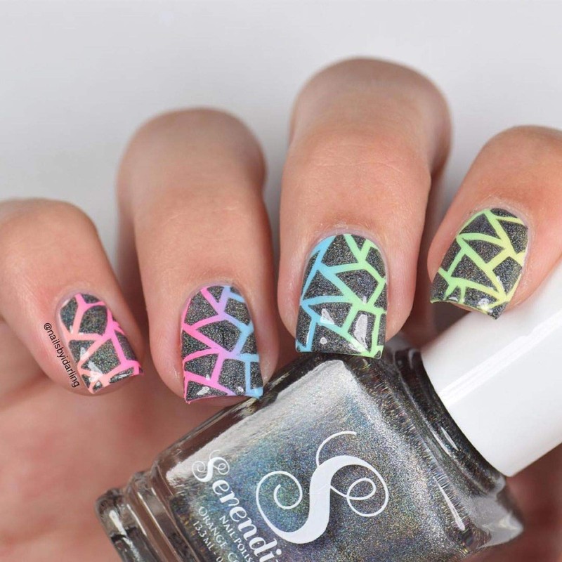Whats Up Nails - Mosaic Vinyl Stencils for Nail Art