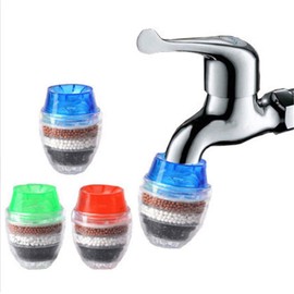 3Pcs Filter Kitchen Tap Filtration Activated Carbon Clean Purifier Kitchen Bathroom Water Filter for Sink Faucet Removes Chlorine Fluoride Heavy Metals Hard Water for Home Kitchen Bathroom
