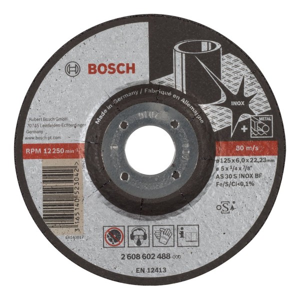 2608602488 BOSCH 125M Stainless Steel INOX Grinding DISC