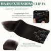 Rich Choices Clip-In Real Hair Extensions, 8 Pieces, Clip Extensions,