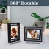 EXYGLO 2 Pack 5x7 Rustic Rotating Floating Picture Frames, Photo