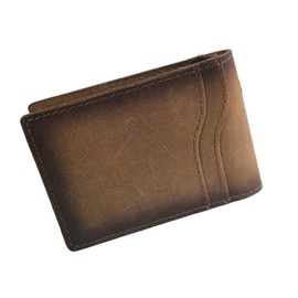 Slim Money Clip Blocking RFID Leather Front Pocket Thin Wallets for Men 11 Card Slot