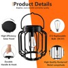 Solar Lights Outdoor Garden,Bawoo 2 Pack Metal Solar Lanterns Outdoor