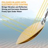 Dr.Fish 30 Pack Fishing Spinner Blades Willow Blade Gold Silver