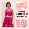 Choleeki Women's Elastic Bow Belt Wide Rhinestone Stretch Belts Ladies