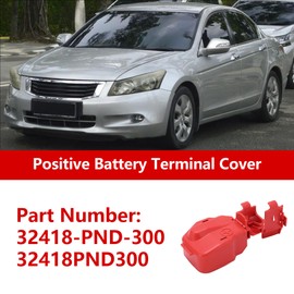 Battery Terminal Cover for Honda Accord 2003-2009 Positive Battery Terminal Cover for Honda Civic 2002-2003 Replace 32418-PND-300 1Pcs Red