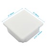 Hordion 12 Pcs 2" Square Plastic Plugs, White Tubing End