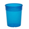 Avenue's Dishwasher Safe Stackable Neon Aqua Blue Plastic Cups/Beakers/Tumblers 250ml