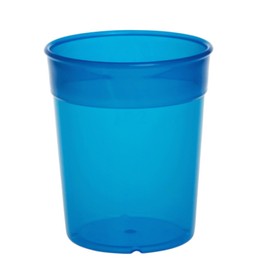 Avenue's Dishwasher Safe Stackable Neon Aqua Blue Plastic Cups/Beakers/Tumblers 250ml (Set of 6)