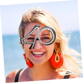 iplusmile Birthday Party Glasses Reusable Material Eyewear Photo Prop for Adults Unique Number Design Lightweight Anniversary Celebration Accessory Fun Party Favor Decoration