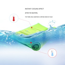 Biange Cooling Towels (40"x 12", Pack of 30) for Neck and Face, Cold Towel for Hot Weather, Sports, Workout, Fitness, Gym, Yoga, Golf, Pilates, Travel, Camping & More