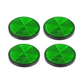 X AUTOHAUX 4pcs M6x1.0 Green Screw Mount Warning Reflector for Motorcycle Bike