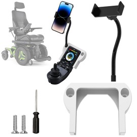 WSBXBB Phone Holder for Permobil Power Wheel Chair(Models: CJSM 2), Adjustable Phone Holder Compatible with Permobil CJSM 2 Joystick