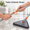 Long Handle Triangle Mop – 360° Rotating Microfiber Wall &
