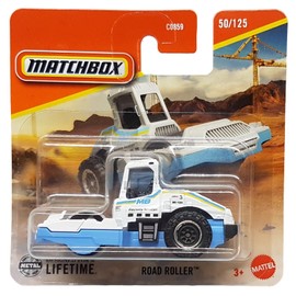 Matchbox - Road Roller - MBX Construction 50/125 - JBT19 - Short Card - Construction Site Vehicle - Road Roller - Superfast Lesney - Mattel 2025-1:64