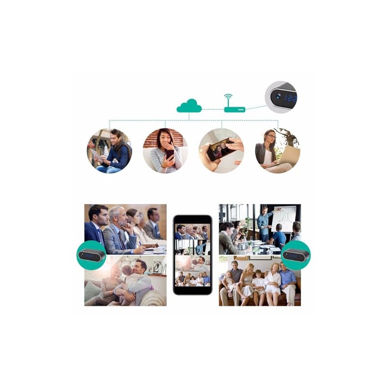Yunseity Cámara de Reloj, Reloj de Cámara Oculta WiFi HD