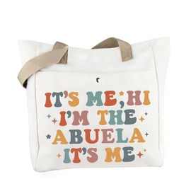 Abuela Gift Spanish Grandma Gift It's Me Hi I'm The Abuela It's Me Tote Beach Bag Abuela Gift From Grandchildren (HI ABUELA T)