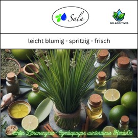 Sala Citronella Oil Aroma Essential Citronalla Oil Organic - for Consumption - 100% Natural 50 ml