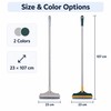 V-Shaped Floor Scrub Brush with Squeegee for Bathroom Cleaning –