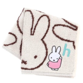 Miffy Initial Towel Handkerchief, Women's Towel, Hand Towel, Approx. 9.8 inches (25 cm), 001831 (h)