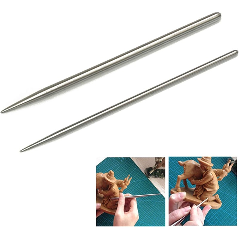 Silver Needle Crafting Stick Pottery Clay Engraving Tool Stainless Steel