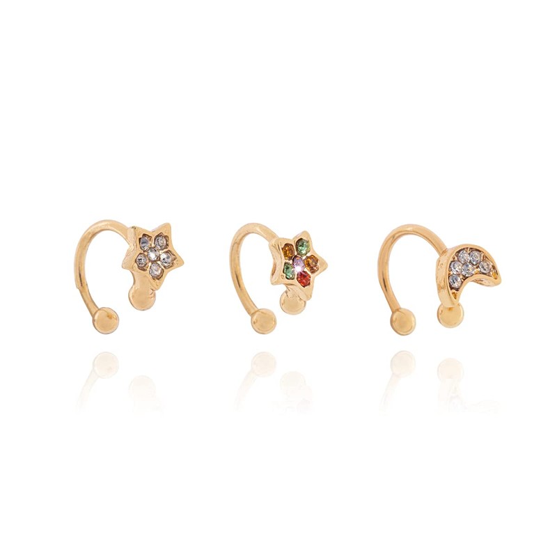 CYRA | Juego de aretes para mujer con formas de