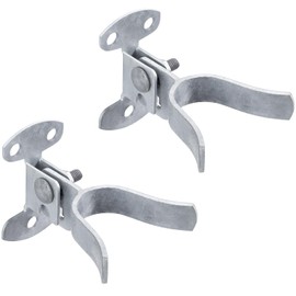 SIHAI 1-3/8" Chain Link Fence Gate Latch, Wall Mount (Flat Back) Metal Gate Fork Latch Hardware with Lag Bolt for Fence Gate Frames, Easily Mounts to Post or Wall (1-3/8"-2 PCS)