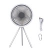 Tripod Desk Fan with Light USB Rechargeable Battery Operated 3