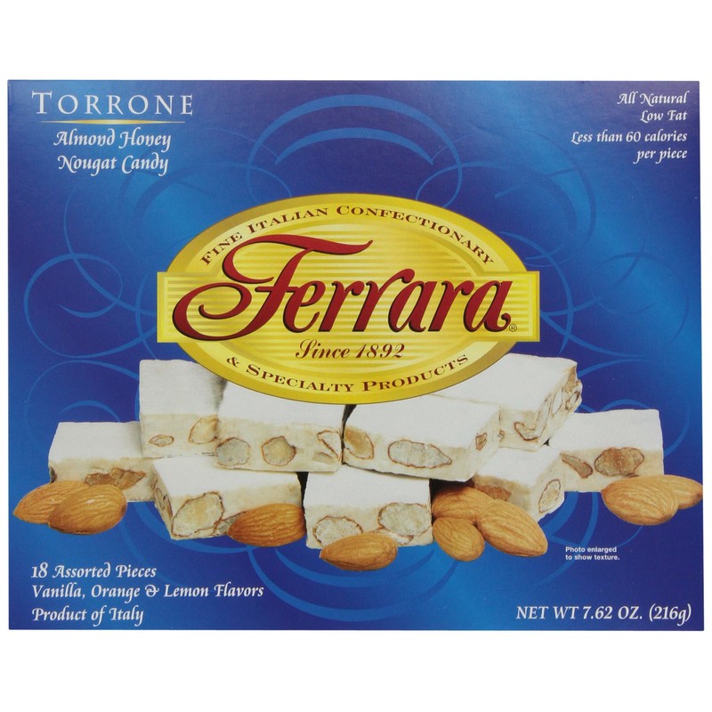 Ferrara Torrone, Almond Honey Nougat Candy, 7.62 Ounce (Pack of