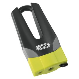 ABUS Brake Disc Lock Granit Quick 37/60 Maxi + Mini - Motorcycle Lock with ABUS Security Level 15 - 11 mm Thick Shackle - 50 mm Shackle Height, Yellow