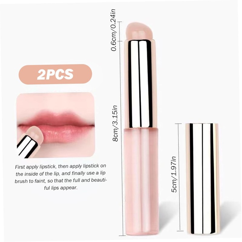 2 PCS Pincel De Lápiz Labial Pincel De Labios Reutilizable