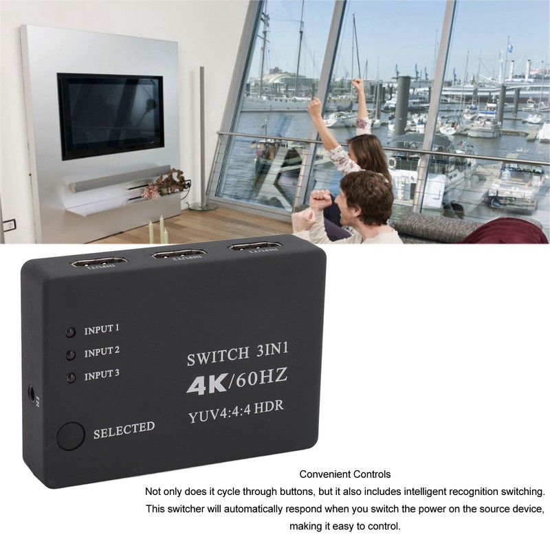 3 in 1 Out HD Multimedia Interface Switch 4K 60HZ