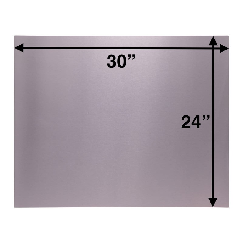 Stainless Steel Backsplash, 30 X 24, Flat Panel