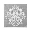 Oriental Napkins White Silver