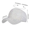 Women Men Studded Rhinestone Baseball Cap Adjustable Bling Ponytail Mesh