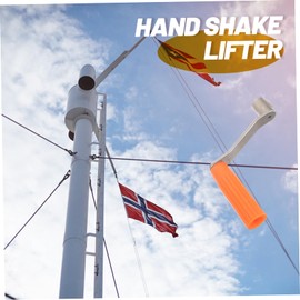 FUNOMOCYA Crank Handle Replacement Tool for Flag Lifting Manual Winch Handle for Boats Flags Easy Installation Versatile Adaptable for Repairs Construction