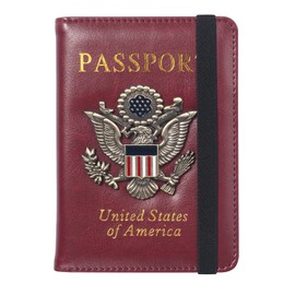 FACATH Premium Passport Holder for Travel, RFID Blocking Passport Cover Slim, Durable & Travel-Friendly, Passport Wallet Keep Your Documents Safe & Organized (Wine Red)