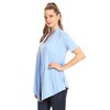 Jersey Short Sleeve Solid Open Front Draped Casual Work Office