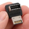 Right Angle USB Type E Adapter, Front Panel Header Male